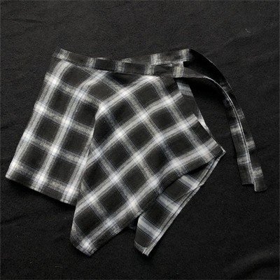 一片式黑白格子运动腰带儿童跳舞配饰穿搭屁帘男女腰封跳街舞下摆