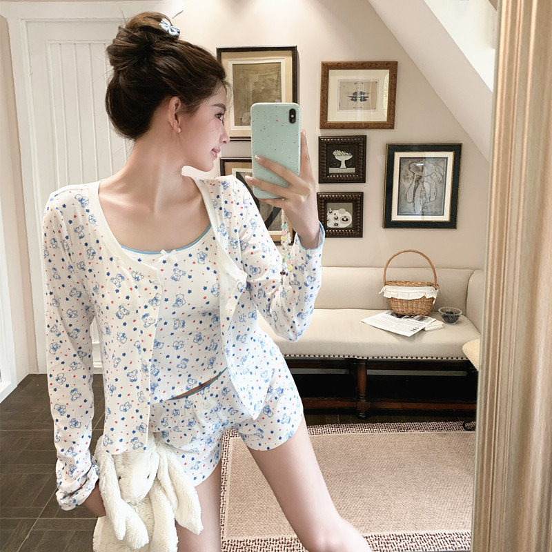 欧若拉睡衣女【海盐小熊】夏日莫代尔甜美少女【A类】家居服套装