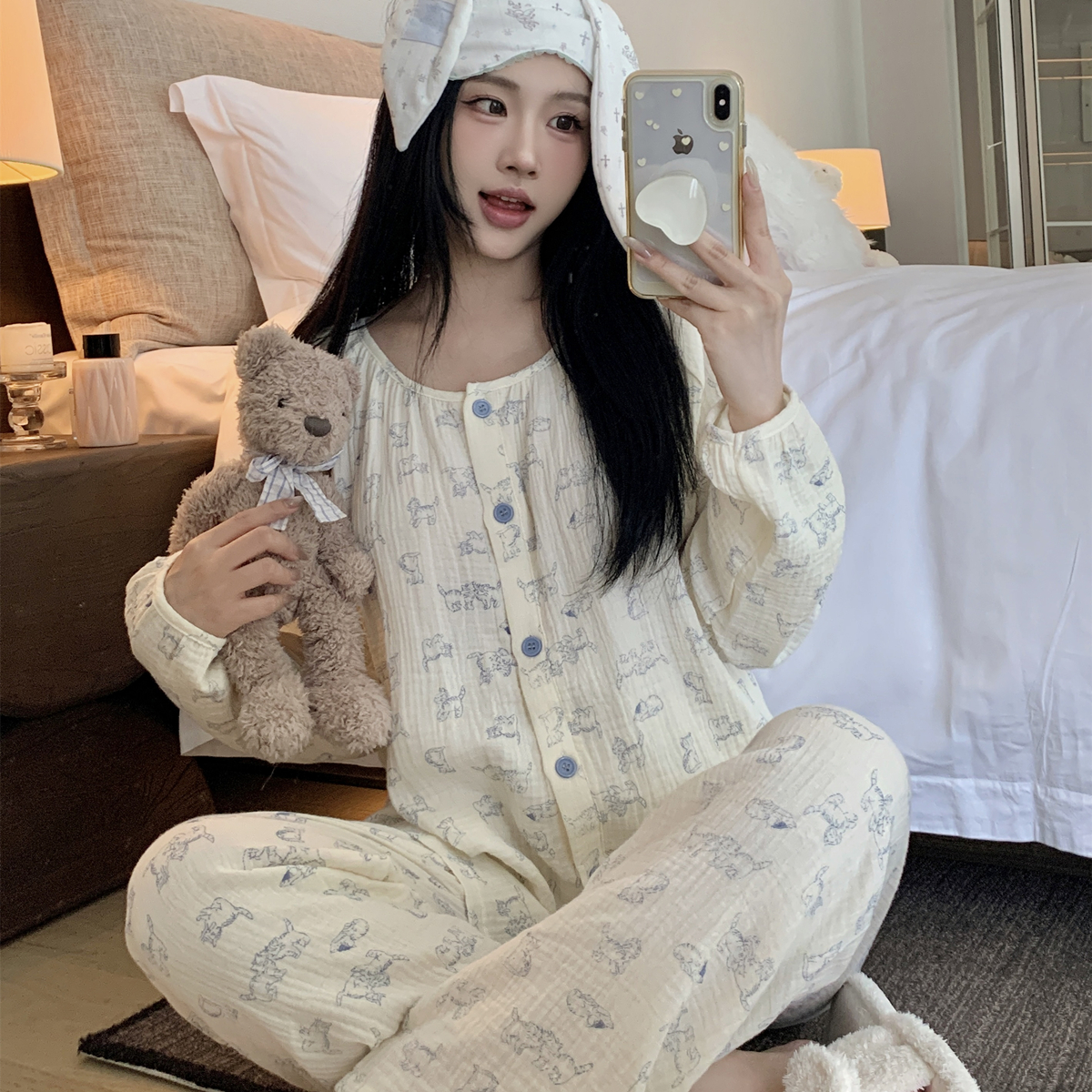 秋冬软萌可爱少女心家居服套装