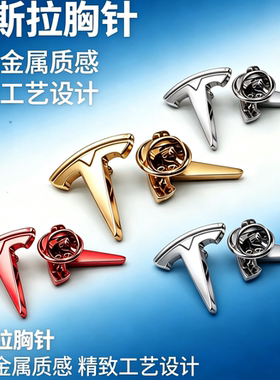 特斯拉限量胸针 潮酷金属徽章联名Tesla Limited Pin个性车标