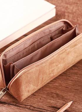 日本KOKUYO国誉ASSORT复古杜邦纸笔袋男女学生文具包大容量铅笔盒