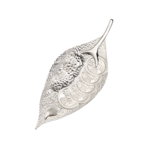 原彩品足银茶具配件泡茶专用煮水软化水质银器茶玩雅趣生动茶摆件