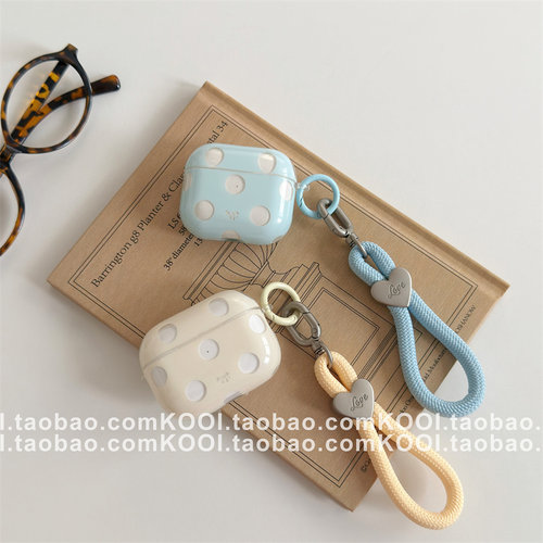 ins简约镂空波点适用airpods4保护壳airpodspro3保护套新款苹果耳机保护壳pro2耳机套女款二三4代耳机壳超火