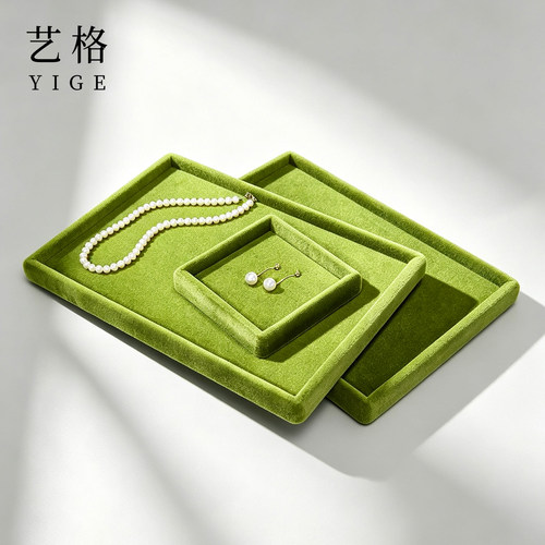 高端丝绒水晶珍珠饰品看货盘