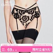 薄款 好奇蜜斯法式 长筒丝袜吊袜带女士内衣透气性感纯欲高级夏季