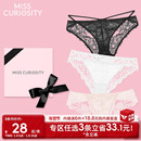纯棉抗菌裆绑带 性感纯欲低腰三角内裤 3条98元 好奇蜜斯蕾丝女法式