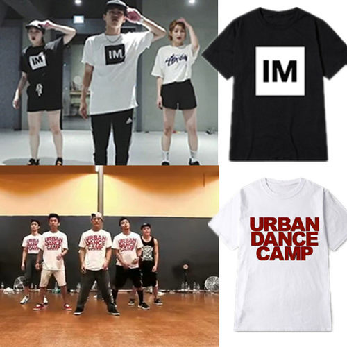 1million跳舞同款im嘻哈1m短袖T恤URBAN DANCE  hiphop街舞纯棉夏
