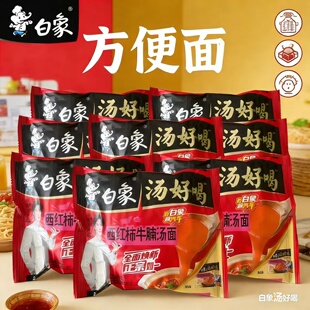 白象方便面汤好喝系列127g袋装 西红柿牛腩汤面多味混合组合速食