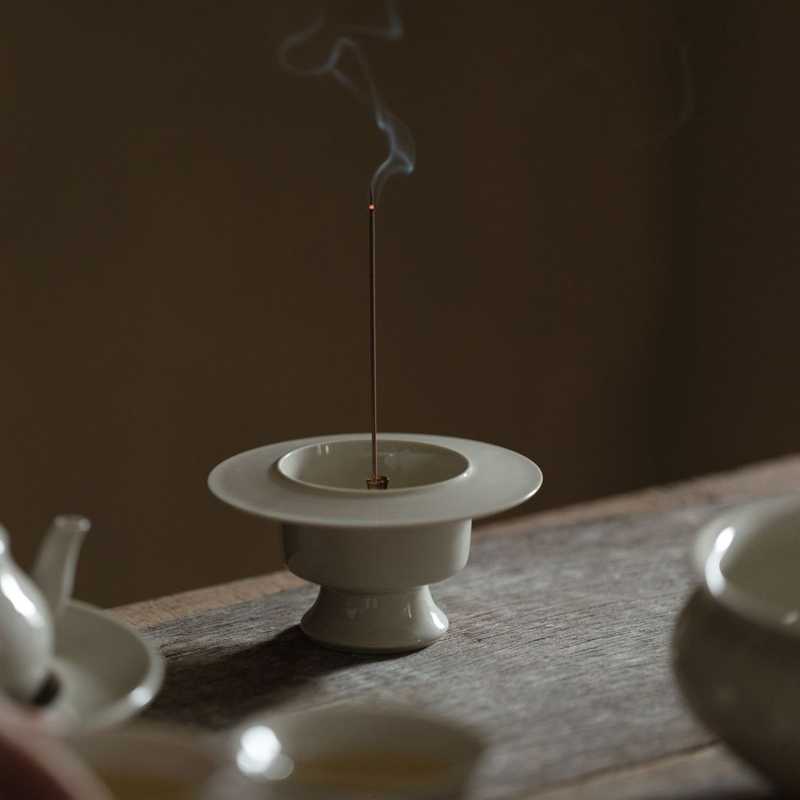 陶瓷草木灰釉小线香炉茶室自用小行炉熏香炉香炉家用摆件茶道香道