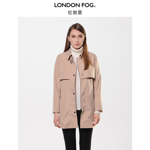 女士可脱卸帽外套中款 伦敦雾秋冬新款 休闲百搭通勤 可脱卸内胆
