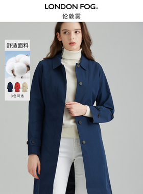 【可脱卸羊毛内胆】伦敦雾巴尔玛肯秋冬女风衣款中长卡姆登外套