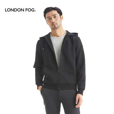 伦敦雾秋季空气层连帽开衫外套男