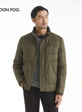 伦敦雾冬季潮流休闲黑色立领短款羽绒服男士轻便保暖青年时尚外套