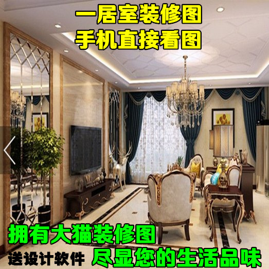 一居室装修效果图家装小户型客餐厅卧室房子设计空间改造设计图片