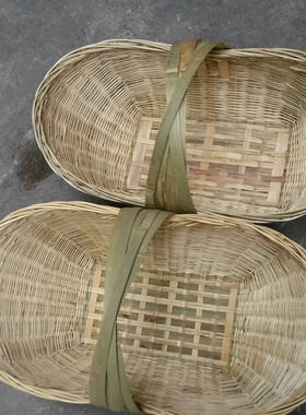 四川纯手工竹编制品竹提篓竹篮子收纳水果菜篮子舞台道具包邮天然