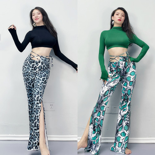 swegal肚皮舞蛇纹练功服秋冬