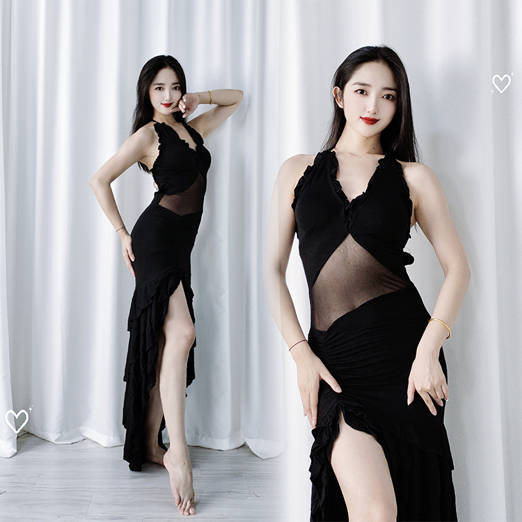肚皮舞练功服夜店连衣裙晚宴性感