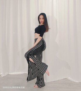 Swegal肚皮舞裤装练习服酷燃一夏帅气流苏裤装鼓舞霸气大师同款