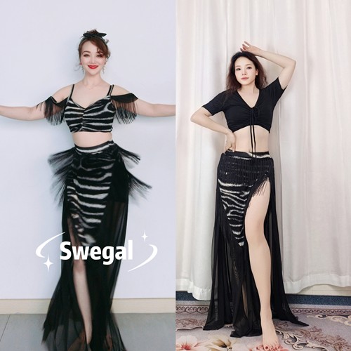 肚皮舞双层演出服重工鼓舞大师款