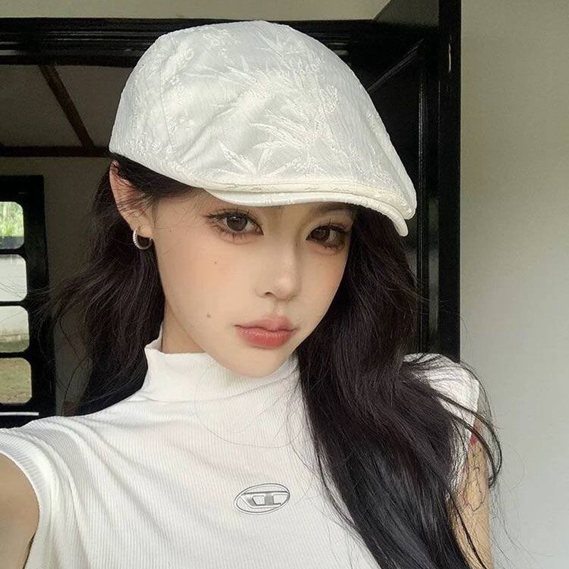 谁戴谁美！国风复古前进帽画家帽大头围鸭舌帽女款2025新款贝雷帽