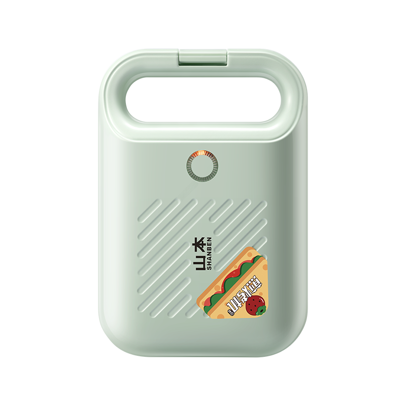 山本家用早餐机三明治机轻食小型多功能吐司机电饼铛面包机压烤机
