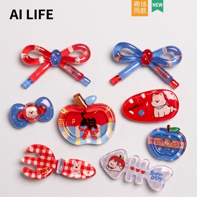 AI LIFE 红蓝小狗洞洞鞋配饰鞋花卡通diy装饰品扣适配Cross/Crocs