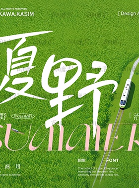 2款可商用字体手写文艺电影海报标题抖音中文简体安装包设计素材