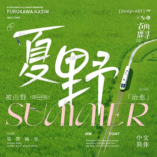 2款 包设计素材 可商用字体手写文艺电影海报标题抖音中文简体安装