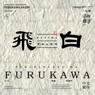 1款古典古风中式传统隶书籍海报排版中文繁体字体安装包设计素材