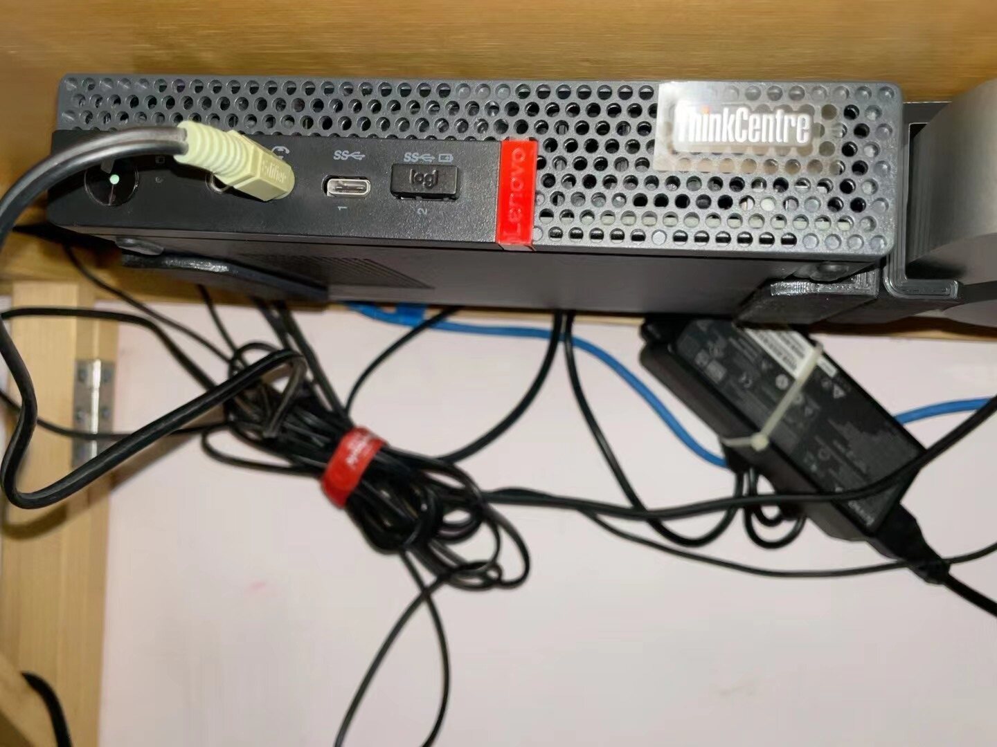 适用于联想迷你主机桌底支架微型台式机mini计算机收纳架图片