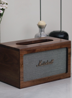 马歇尔Marshall音响保护壳Stanmore防尘盒黑胡桃实木