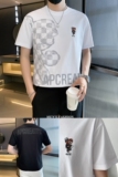 8029#黑夏新款刺绣动漫马里奥印花T恤男休闲圆领短袖潮特P48控78，男装T恤，电商C309
