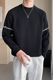 秋冬新款刺绣针织衫男士圆领长袖套头毛衣1136#P85，男装针织衫/毛衣，电商C309
