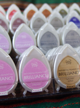 日本月猫 Tsukineko BRILLIANCE 水滴纸用印台 4色套装 BD系列