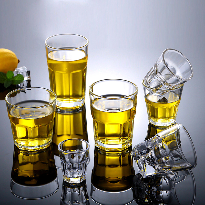 钢化玻璃加厚ktv包邮威士忌杯