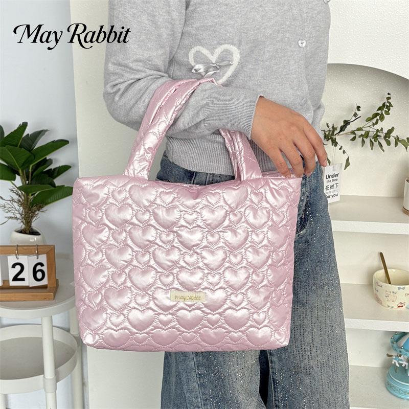 MAYRABBIT新款韩系pu手提包亮面