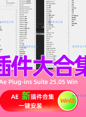 WinAE插件合集一键安装Ae Plug-ins Suite 25.05 Particular E3D