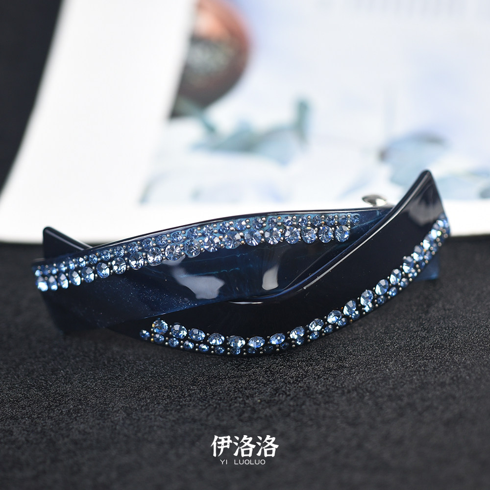 发夹镶钻轻奢轻巧弹簧夹