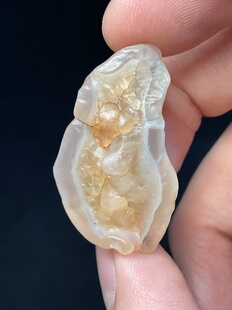 豆芽卷儿银根俏色象形玛瑙菜系天然透明奇石尺寸34*20*18mm