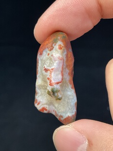 银根红草花小造型摆件玛瑙尺寸35*17*15mm