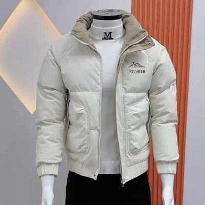 2025新款男士修身拼色棉衣