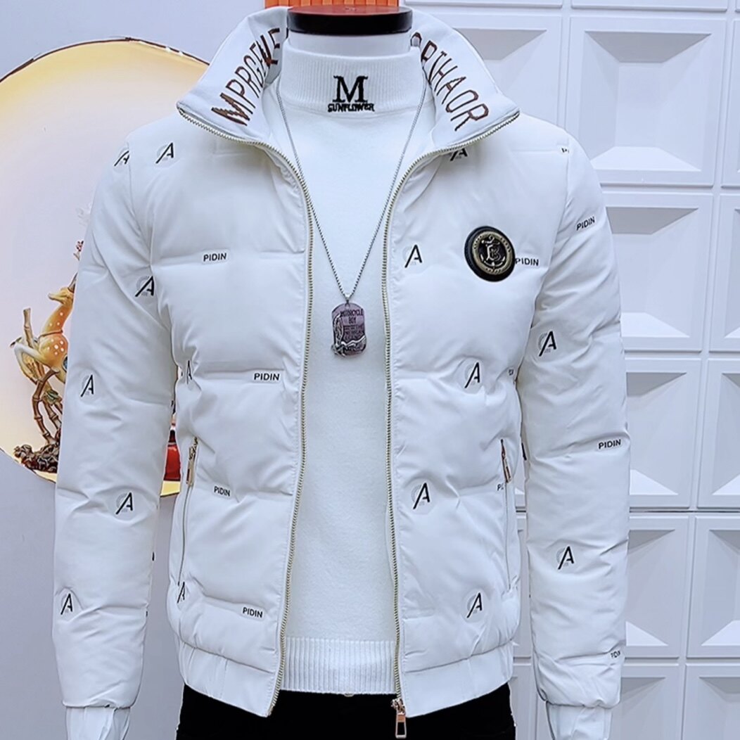 韩版修身男士立领棉衣冬季加厚保暖时尚棉服外套轻奢时尚百搭洋气
