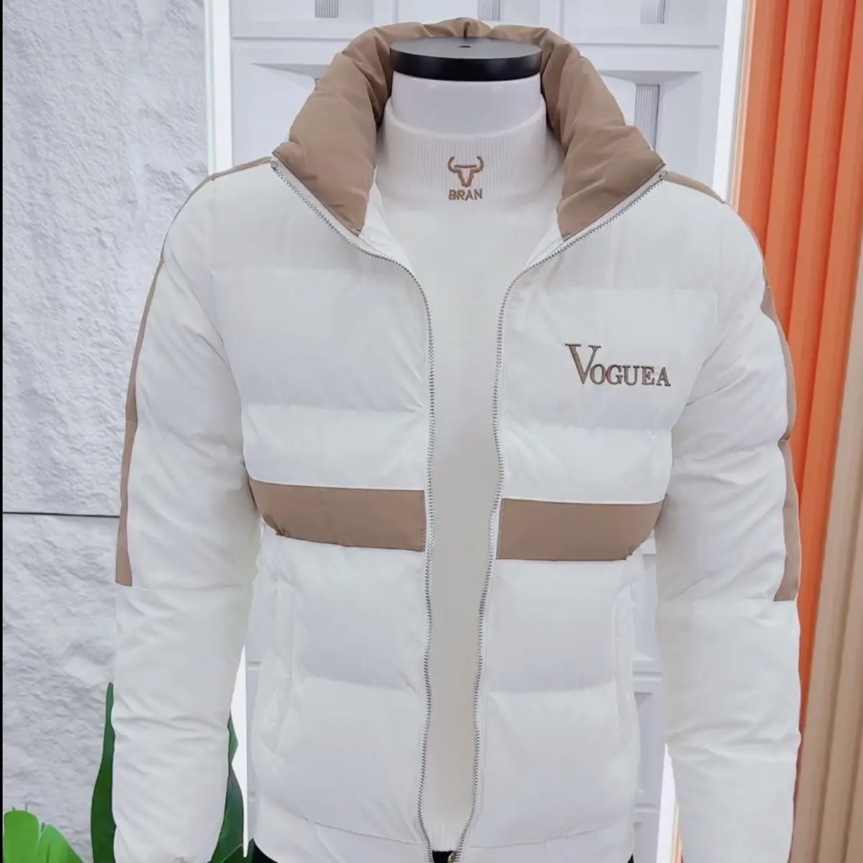 2025新款男士棉服外套秋冬时尚韩版修身拼色高级感立领百搭上衣潮