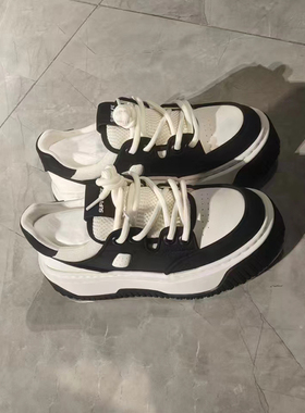 素拼男装2025夏季新款休闲鞋经典黑白配色高级百搭SPCSS523196BM