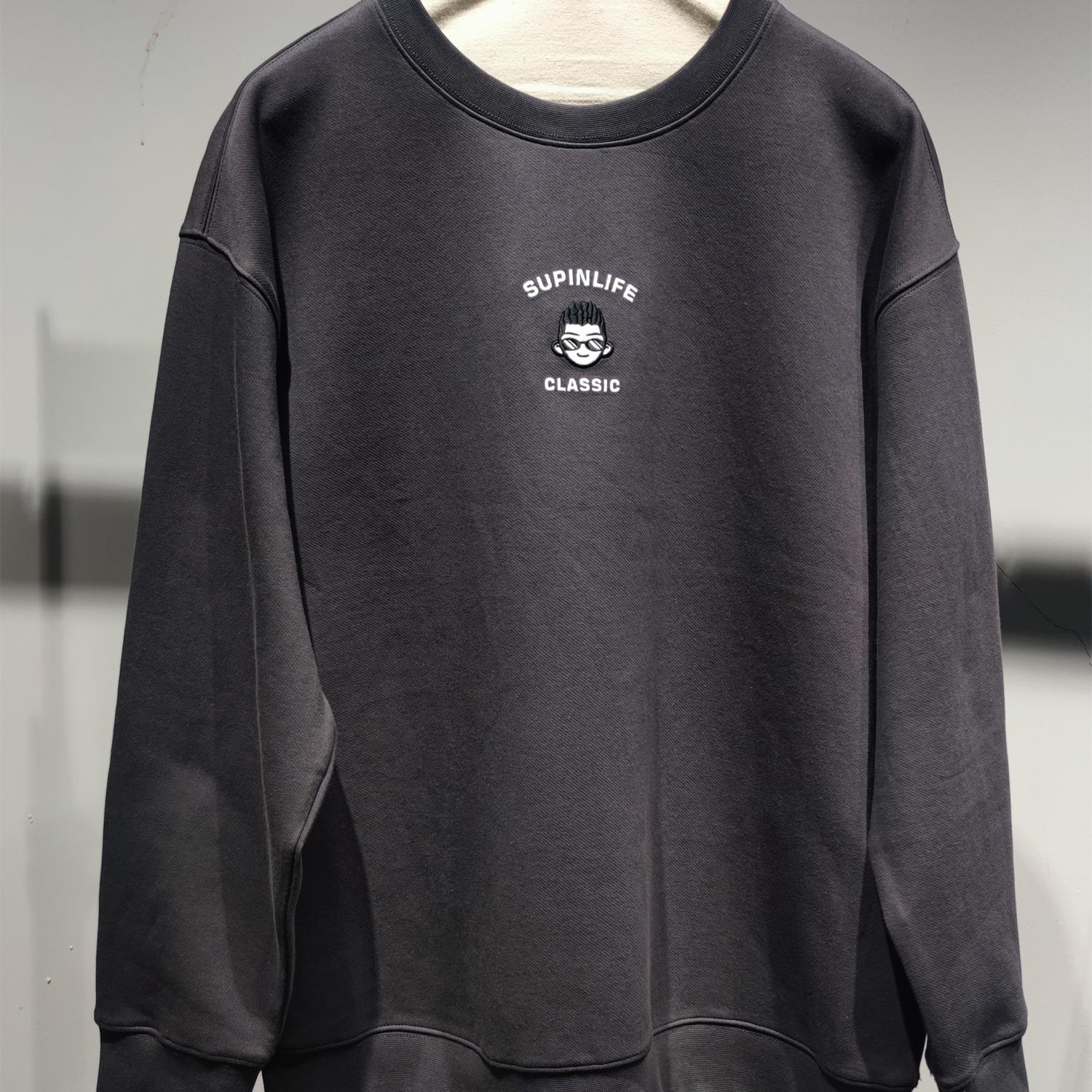 印花素拼青春流行套头卫衣