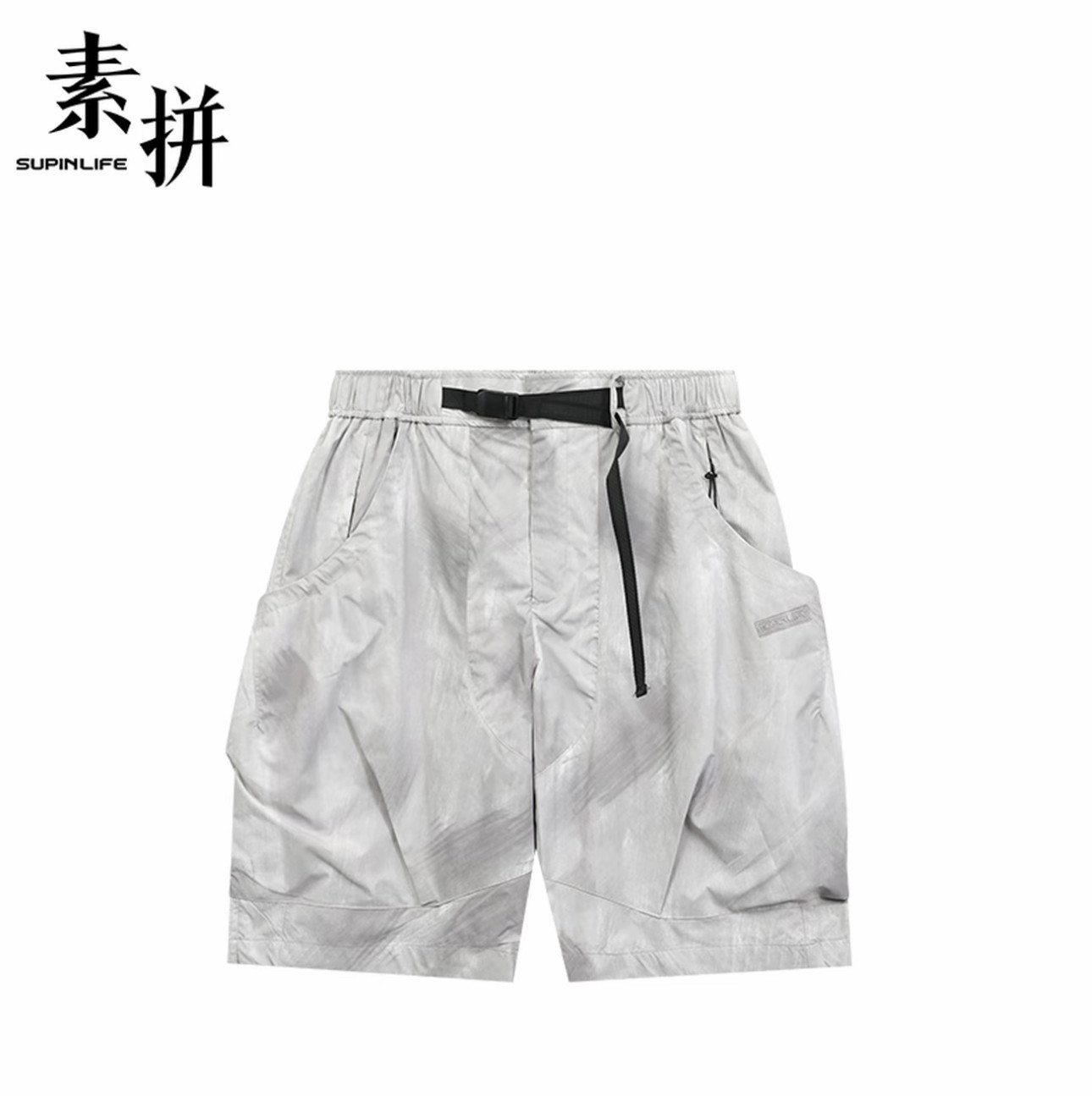 素拼男装夏季新款短裤休闲松紧腰速干宽松运动透气SPBXD523265BM