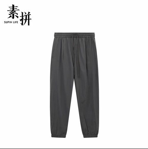素拼男装D夏季新款休闲裤束脚裤宽松锦纶抽绳时尚SPBXK423231AM