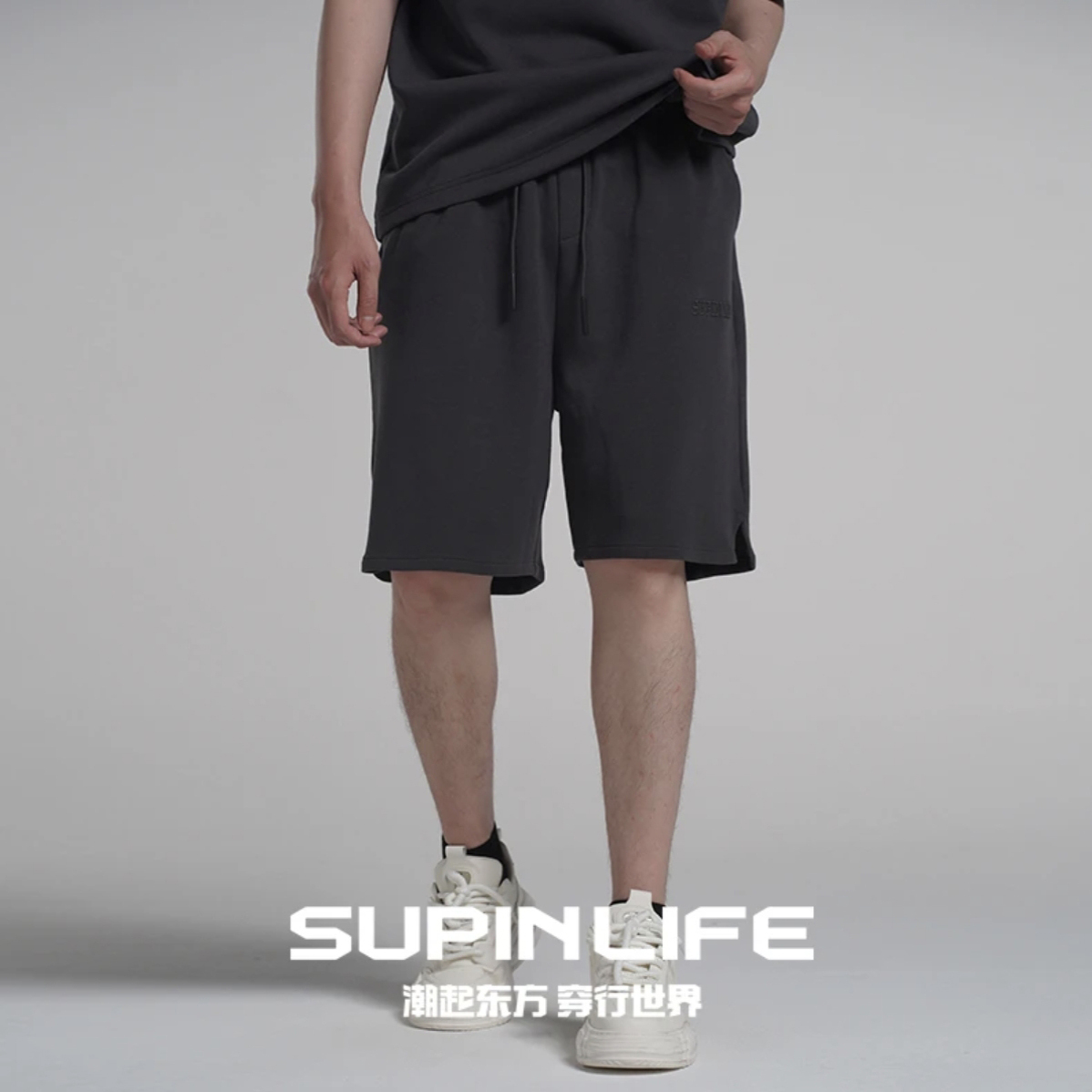 素拼男装2025夏季休闲短裤简约运动百搭设计SPBDK523121BM