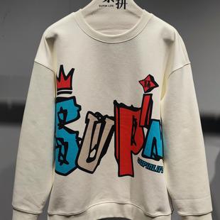 素拼男装冬季新款卫衣oversize国潮特宽松福字中国风圆领印花