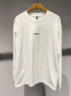 素拼男装D秋季新款特宽长袖T恤潮牌印花时尚街头SPADT535078AM